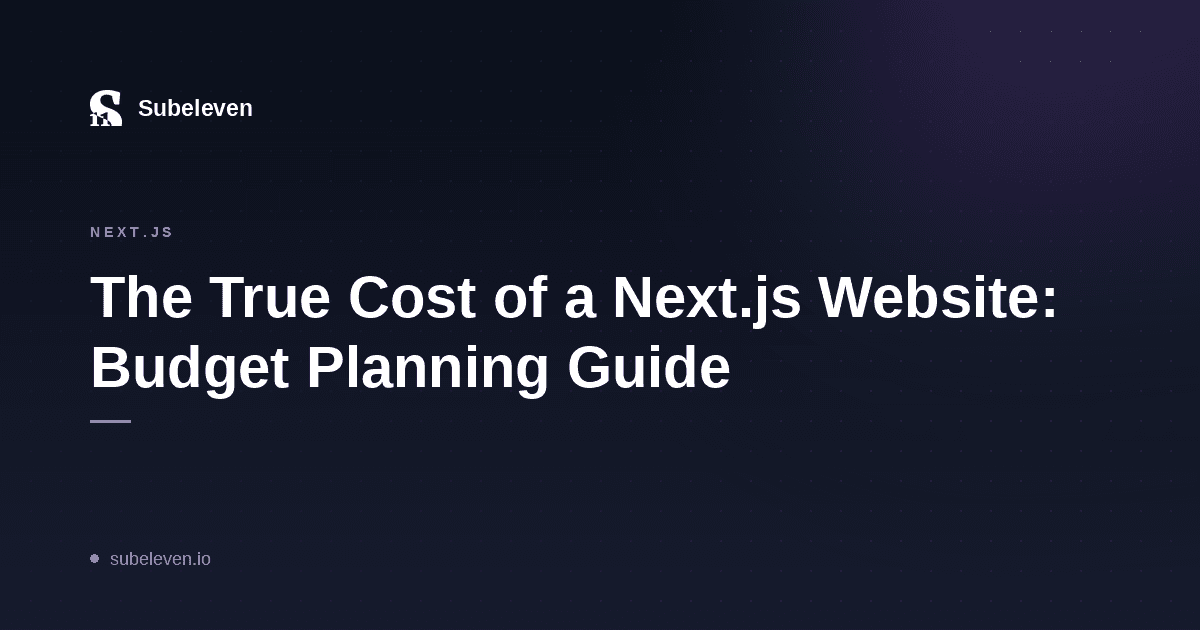 A business owner planning the budget for a Next.js website, weighing price ranges against expected return