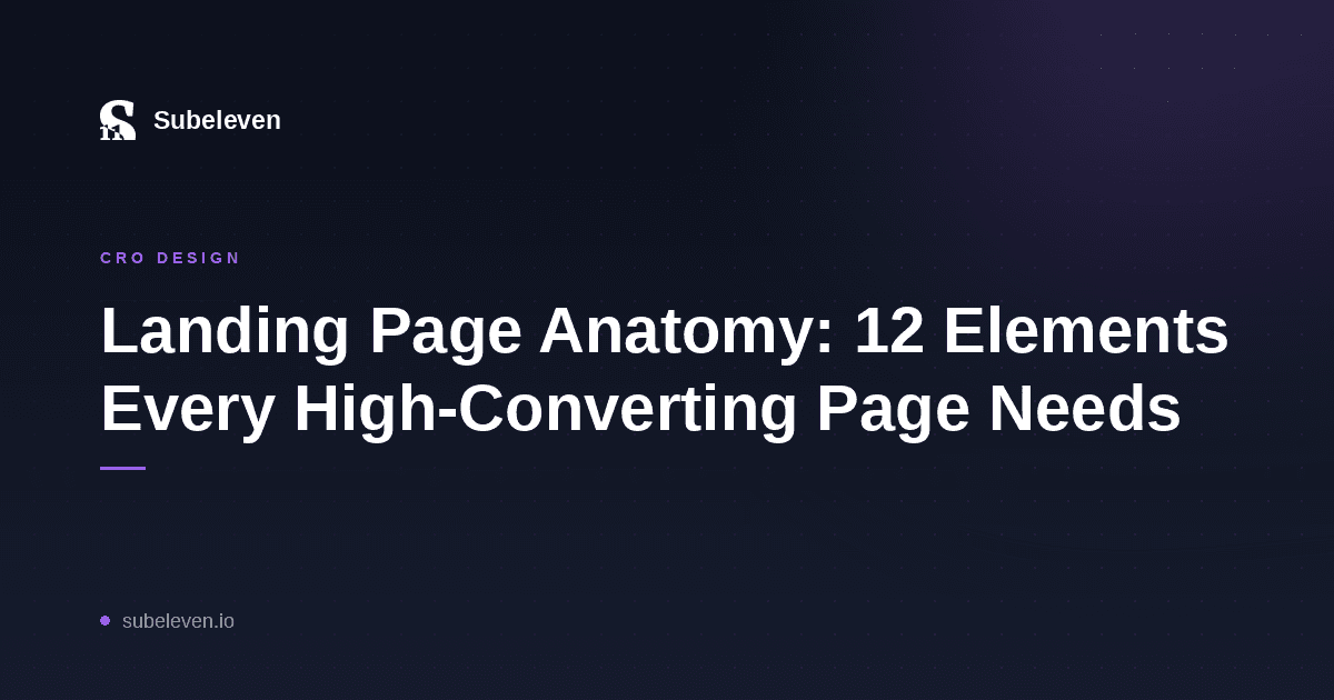 Landing Page Anatomy: 12 Elements Every High-Converting Page Needs