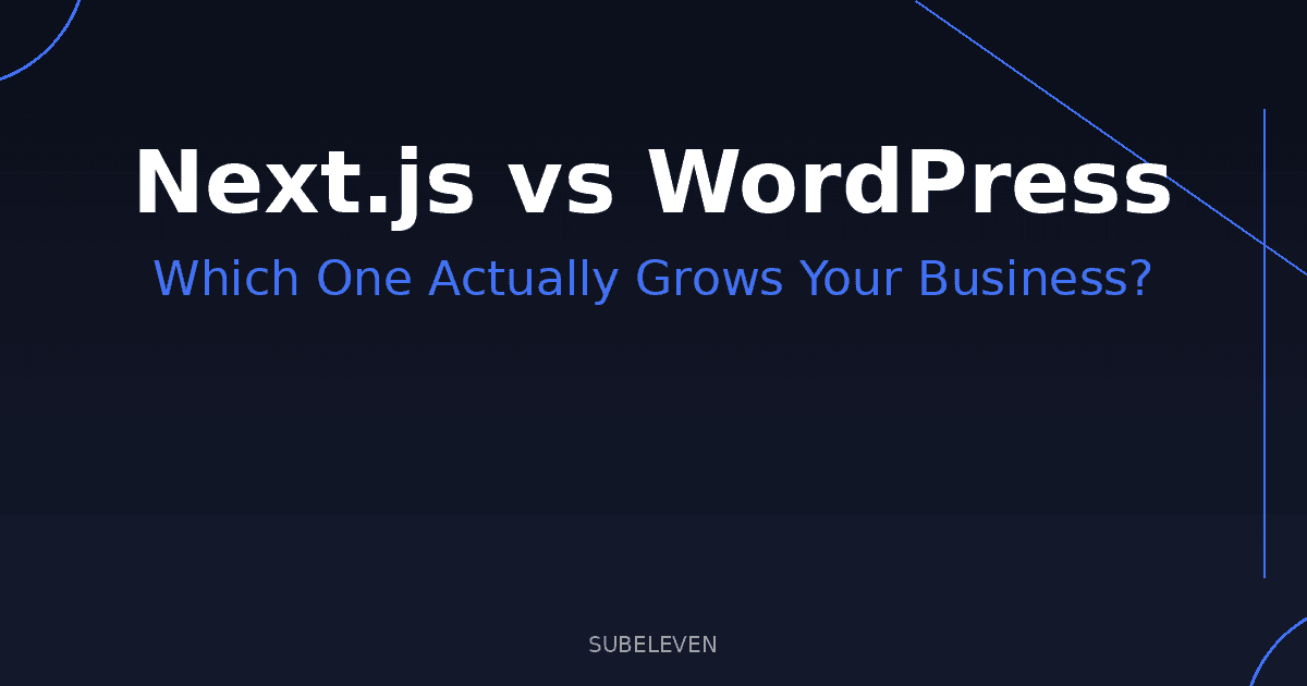 Next.js vs WordPress 2026 — Business Comparison