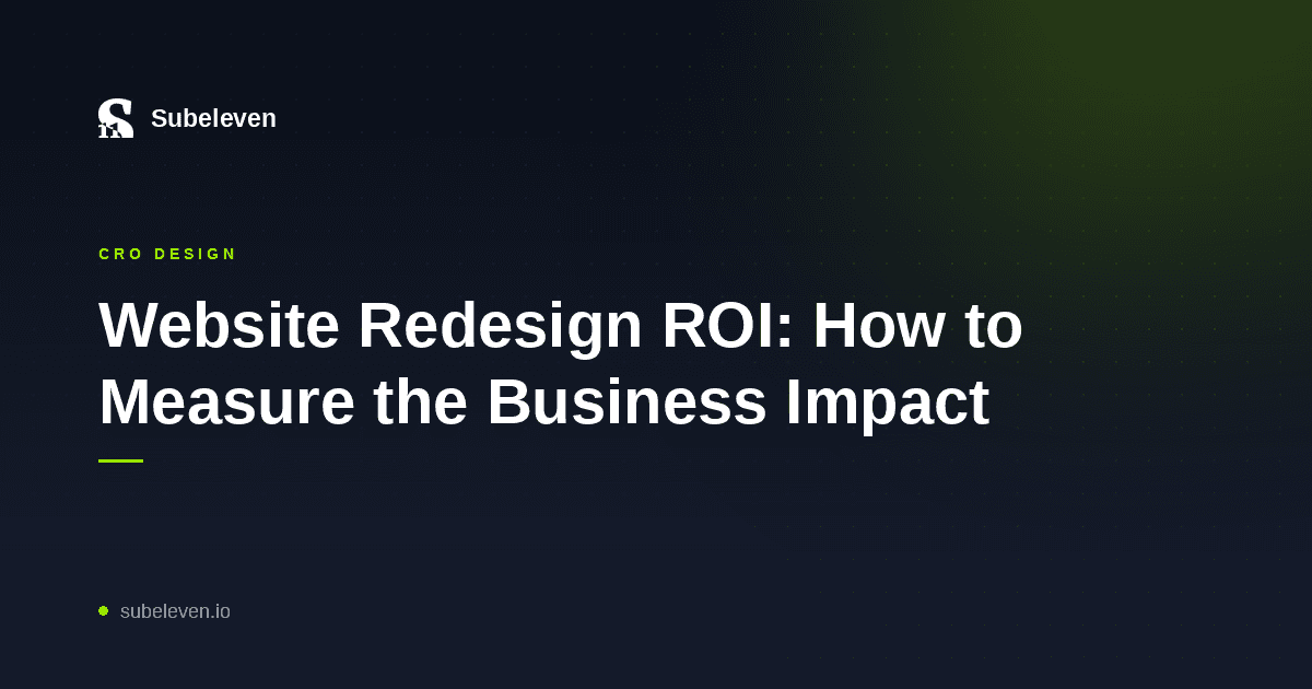 A business owner reviewing website redesign ROI metrics — conversion rate and revenue per visit — on a dashboard