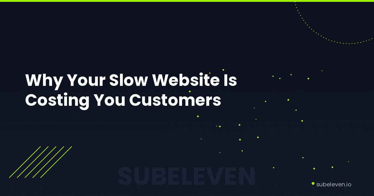 Why your slow website is costing you customers — website performance optimization guide